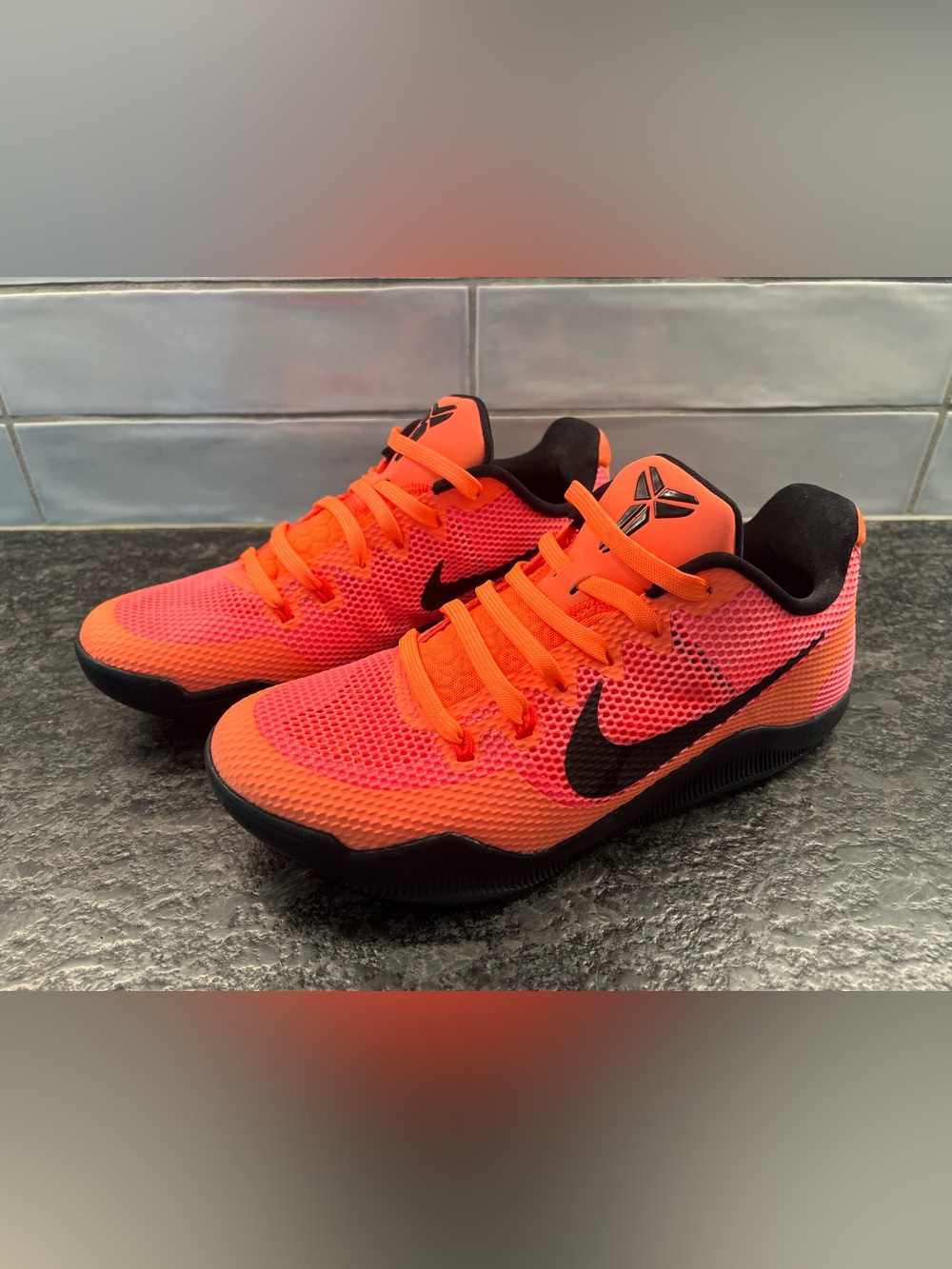Nike Neon Orange and black training shoes